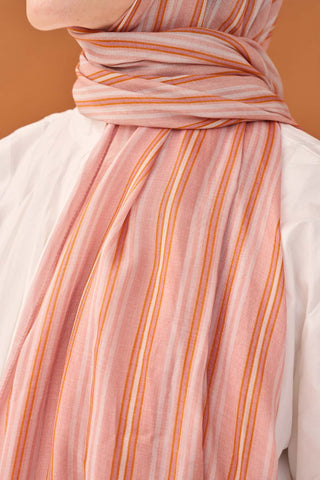 Riva Şal Tencel Line Tozpembe - Riva Şal - | Silk Home