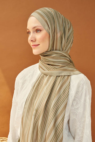 Riva Şal Tencel Line Vizon - Riva Şal - | Silk Home