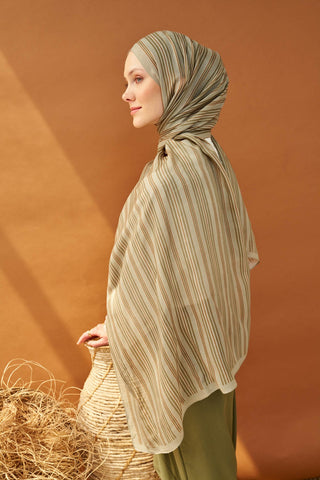 Riva Şal Tencel Line Vizon - Riva Şal - | Silk Home