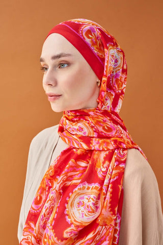 Riva Şal Tencel Paisley Narçiçeği - Riva Şal - | Silk Home