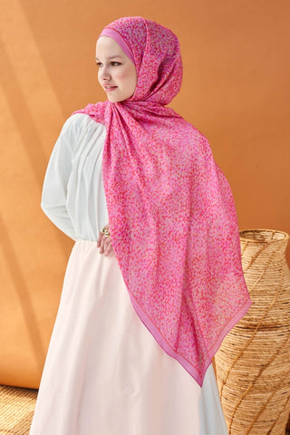 Riva Şal Tencel Secret Garden Pembe - Riva Şal - | Silk Home