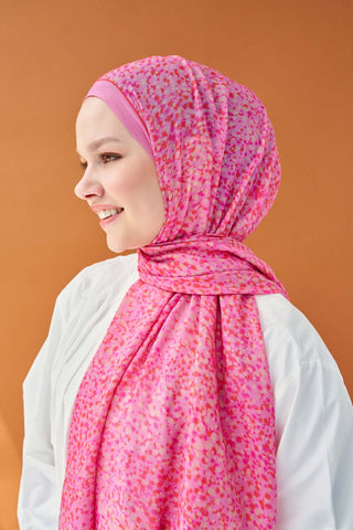 Riva Şal Tencel Secret Garden Pembe - Riva Şal - | Silk Home