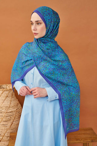 Riva Şal Tencel Secret Garden Saks - Riva Şal - | Silk Home