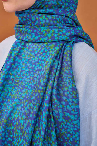 Riva Şal Tencel Secret Garden Saks - Riva Şal - | Silk Home