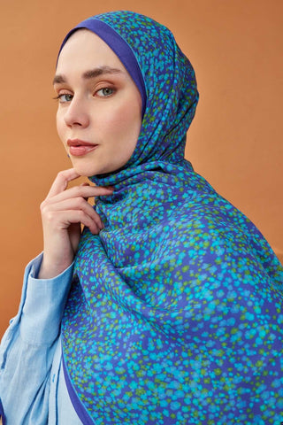 Riva Şal Tencel Secret Garden Saks - Riva Şal - | Silk Home