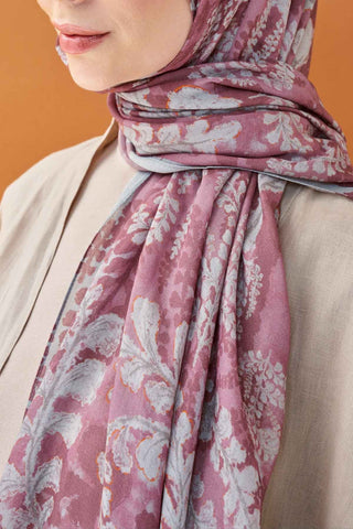 Riva Şal Tencel Spring Blossoms Koyu Pembe - Riva Şal - | Silk Home