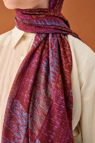 Riva Şal Tencel Terra Bordo - Riva Şal - | Silk Home