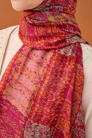 Riva Şal Tencel Terra Koyu Pembe - Riva Şal - | Silk Home