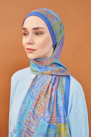 Riva Şal Tencel Terra Mavi - Riva Şal - | Silk Home