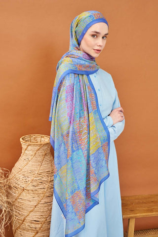 Riva Şal Tencel Terra Mavi - Riva Şal - | Silk Home