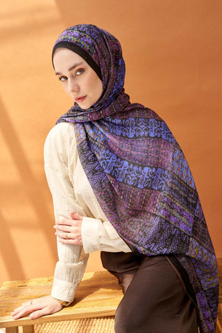 Riva Şal Tencel Terra Siyah - Riva Şal - | Silk Home