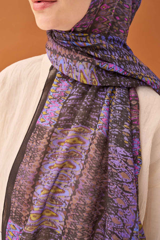 Riva Şal Tencel Terra Siyah - Riva Şal - | Silk Home