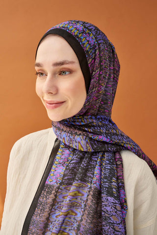 Riva Şal Tencel Terra Siyah - Riva Şal - | Silk Home