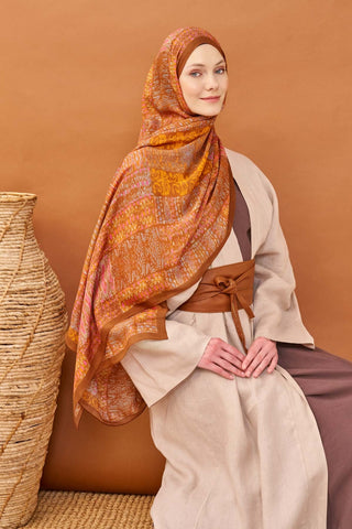 Riva Şal Tencel Terra Taba - Riva Şal - | Silk Home
