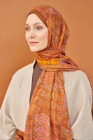 Riva Şal Tencel Terra Taba - Riva Şal - | Silk Home