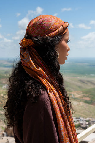 Riva Şal Tencel Terra Taba - Riva Şal - | Silk Home