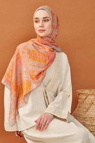 Riva Şal Tencel Terra Turuncu - Riva Şal - | Silk Home