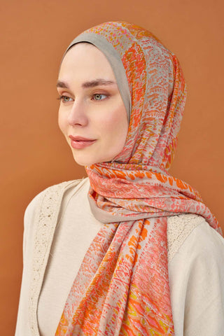 Riva Şal Tencel Terra Turuncu - Riva Şal - | Silk Home