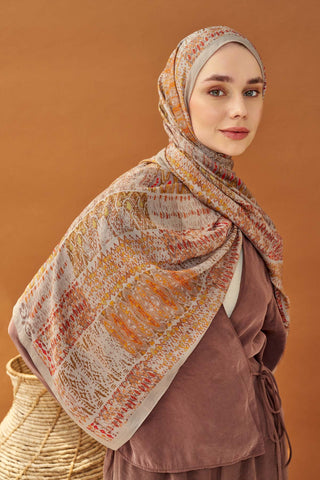 Riva Şal Tencel Terra Vizon - Riva Şal - | Silk Home