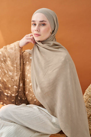Riva Şal Tencel Vizon - Riva Şal - | Silk Home