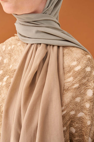 Riva Şal Tencel Vizon - Riva Şal - | Silk Home