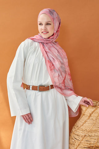 Riva Şal Tencel Wild Flower Pembe - Riva Şal - | Silk Home