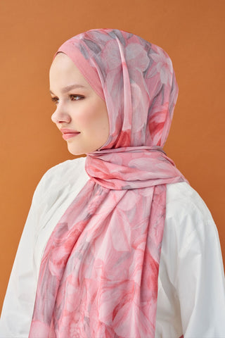 Riva Şal Tencel Wild Flower Pembe - Riva Şal - | Silk Home