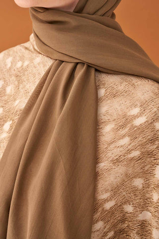 Riva Şal Tencel Yeşil Kahve - Riva Şal - | Silk Home