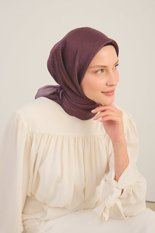 Shiny Eşarp Etnik Desen Bordo