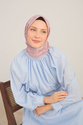 Shiny Eşarp Etnik Desen Pembe
