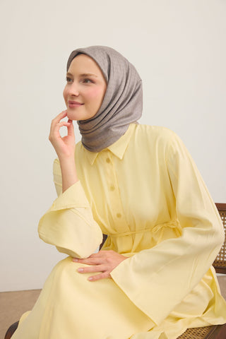 Shiny Eşarp Monogram Açık Vizon
