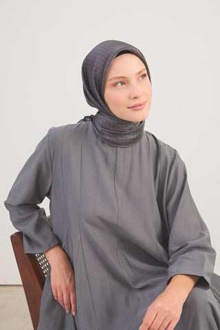 Shiny Eşarp Monogram Koyu Lacivert