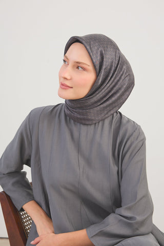 Shiny Eşarp Monogram Koyu Lacivert