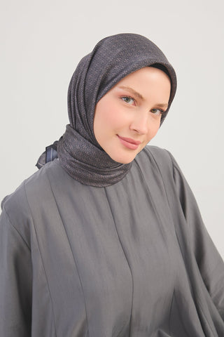 Shiny Eşarp Monogram Koyu Lacivert
