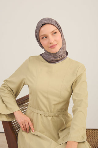 Shiny Eşarp Ottoman Paisley Acı Kahve