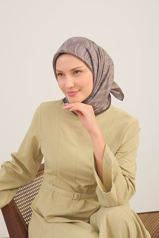 Shiny Eşarp Ottoman Paisley Acı Kahve