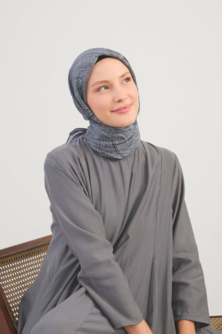 Shiny Eşarp Ottoman Paisley Açık Siyah