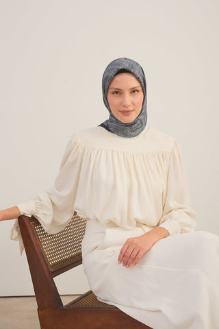 Shiny Eşarp Ottoman Paisley Antrasit