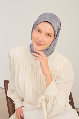 Shiny Eşarp Ottoman Paisley Gri
