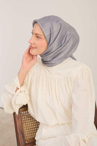 Shiny Eşarp Ottoman Paisley Gri