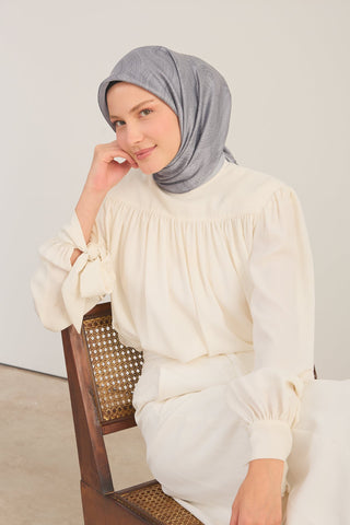 Shiny Eşarp Ottoman Paisley Gri