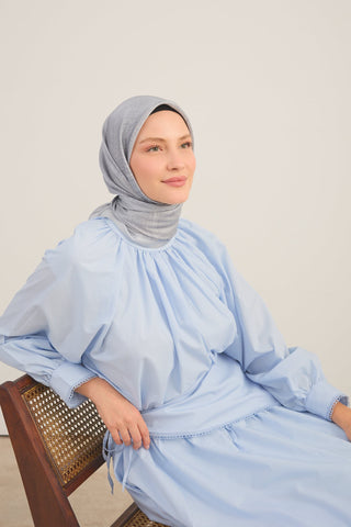 Shiny Eşarp Ottoman Paisley Gümüş