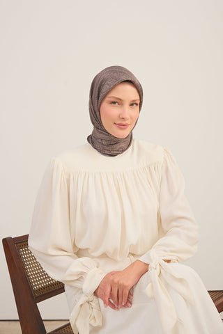Shiny Eşarp Ottoman Paisley Kahverengi
