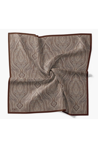 Shiny Eşarp Ottoman Paisley Kahverengi