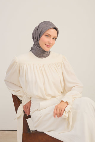 Shiny Eşarp Ottoman Paisley Koyu Vizon