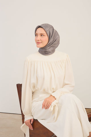 Shiny Eşarp Ottoman Paisley Koyu Vizon
