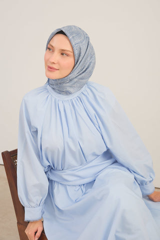Shiny Eşarp Ottoman Paisley Mavi