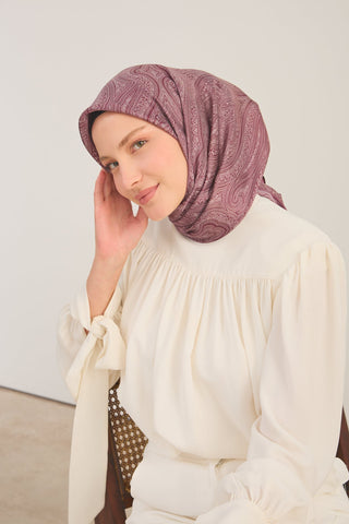 Shiny Eşarp Ottoman Paisley Mürdüm
