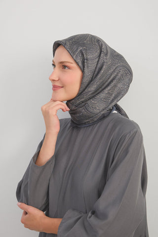 Shiny Eşarp Ottoman Paisley Siyah
