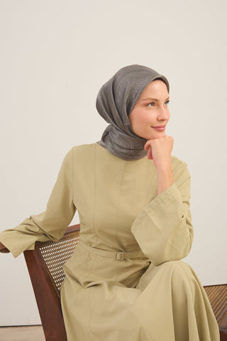 Shiny Eşarp Ottoman Paisley Yeşil Gri